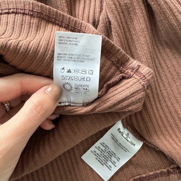 Reformation Brown Ribbed Cardigan Sweater - Picture 9 of 10